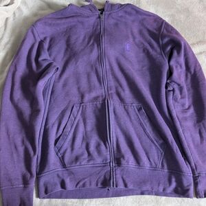 Heavy Weight Purple GIRL Skateboarding Zip up Hoodie